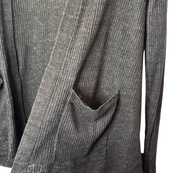 Eileen Fisher dark grey open front long sleeve cardigan size US XS - Picture 5 of 5